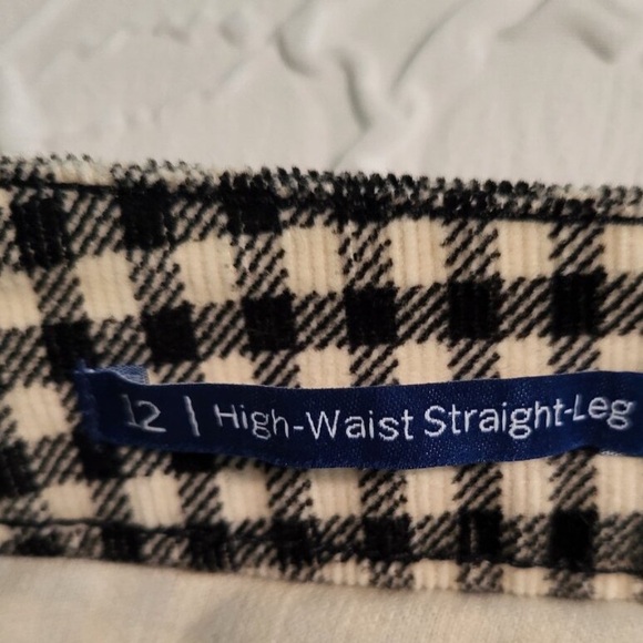 Talbots Gingham, Corduroy high waisted slimming Pant Sz 12 NWT - Picture 8 of 12